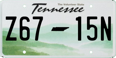 TN license plate Z6715N