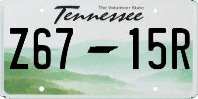 TN license plate Z6715R