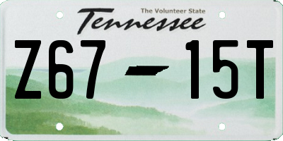 TN license plate Z6715T