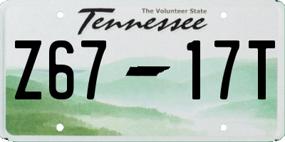 TN license plate Z6717T