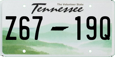 TN license plate Z6719Q