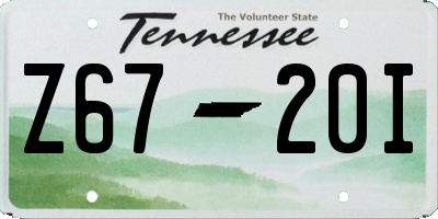 TN license plate Z6720I