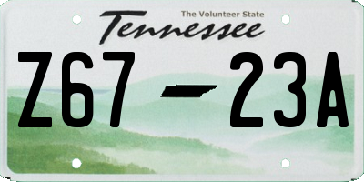 TN license plate Z6723A