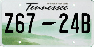 TN license plate Z6724B