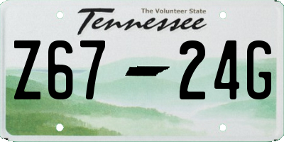 TN license plate Z6724G