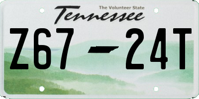 TN license plate Z6724T
