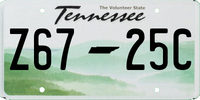 TN license plate Z6725C