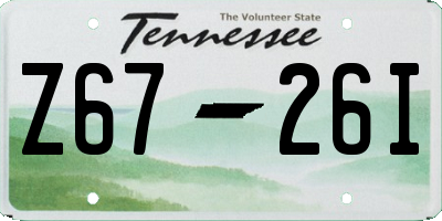 TN license plate Z6726I