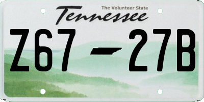 TN license plate Z6727B