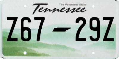 TN license plate Z6729Z