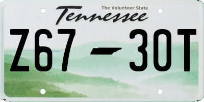 TN license plate Z6730T