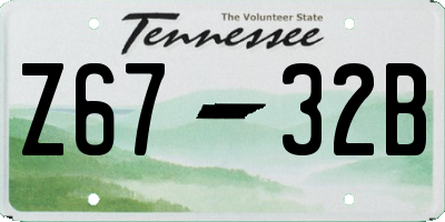 TN license plate Z6732B