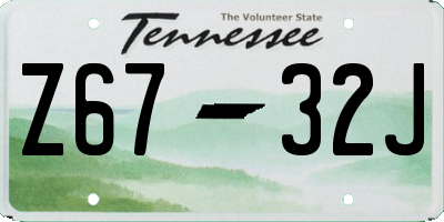 TN license plate Z6732J