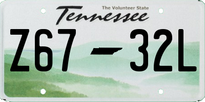 TN license plate Z6732L