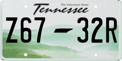 TN license plate Z6732R