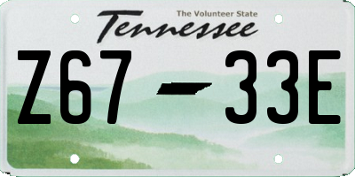 TN license plate Z6733E