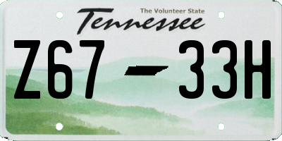 TN license plate Z6733H