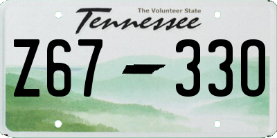 TN license plate Z6733O