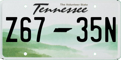 TN license plate Z6735N