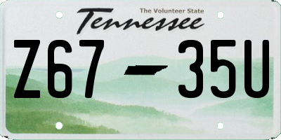TN license plate Z6735U