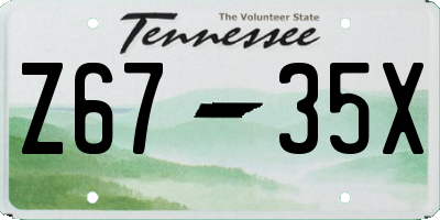 TN license plate Z6735X