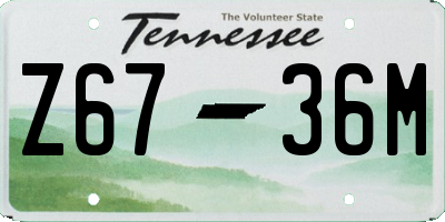 TN license plate Z6736M