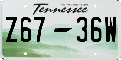 TN license plate Z6736W