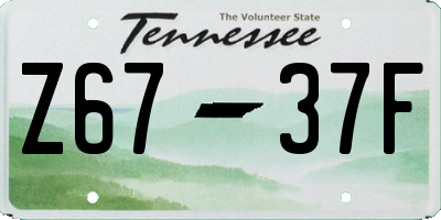 TN license plate Z6737F