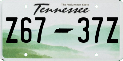 TN license plate Z6737Z