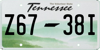 TN license plate Z6738I