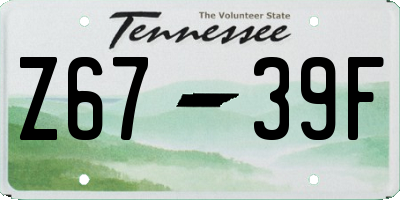 TN license plate Z6739F