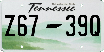 TN license plate Z6739Q