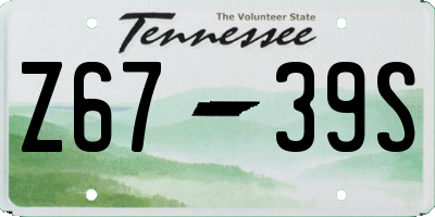 TN license plate Z6739S
