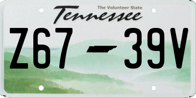 TN license plate Z6739V