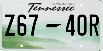 TN license plate Z6740R