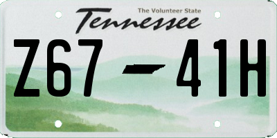 TN license plate Z6741H