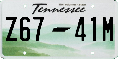 TN license plate Z6741M