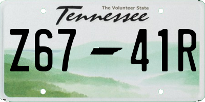 TN license plate Z6741R