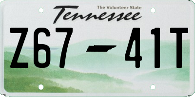 TN license plate Z6741T