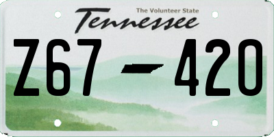 TN license plate Z6742O