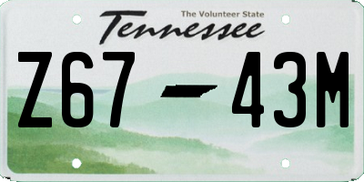 TN license plate Z6743M