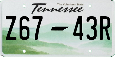 TN license plate Z6743R