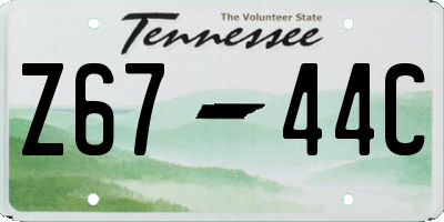TN license plate Z6744C