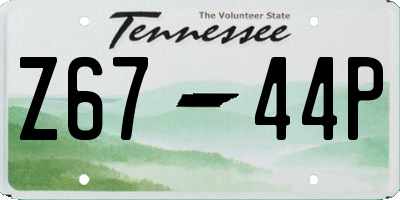 TN license plate Z6744P