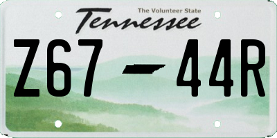 TN license plate Z6744R
