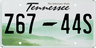 TN license plate Z6744S