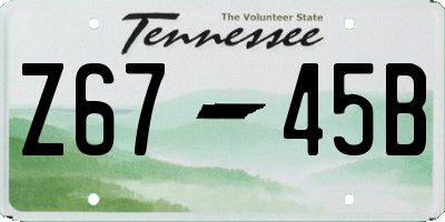 TN license plate Z6745B
