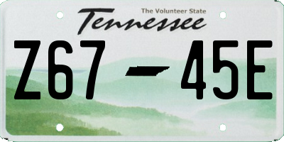 TN license plate Z6745E