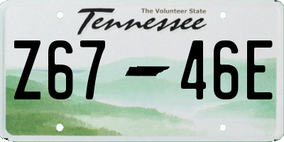 TN license plate Z6746E