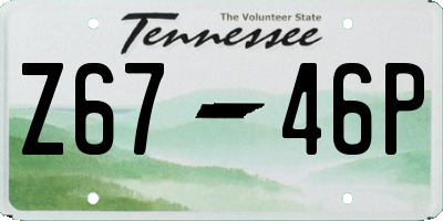 TN license plate Z6746P